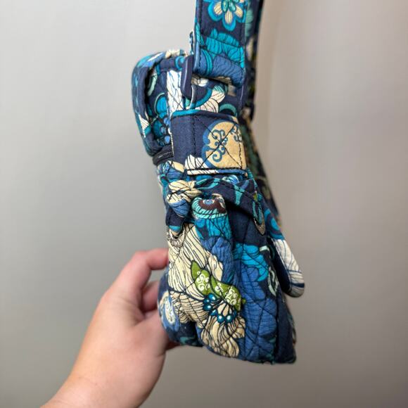 Vera Bradley Mod Floral Blue Zip Crossbody Bag Purse - Picture 3 of 8